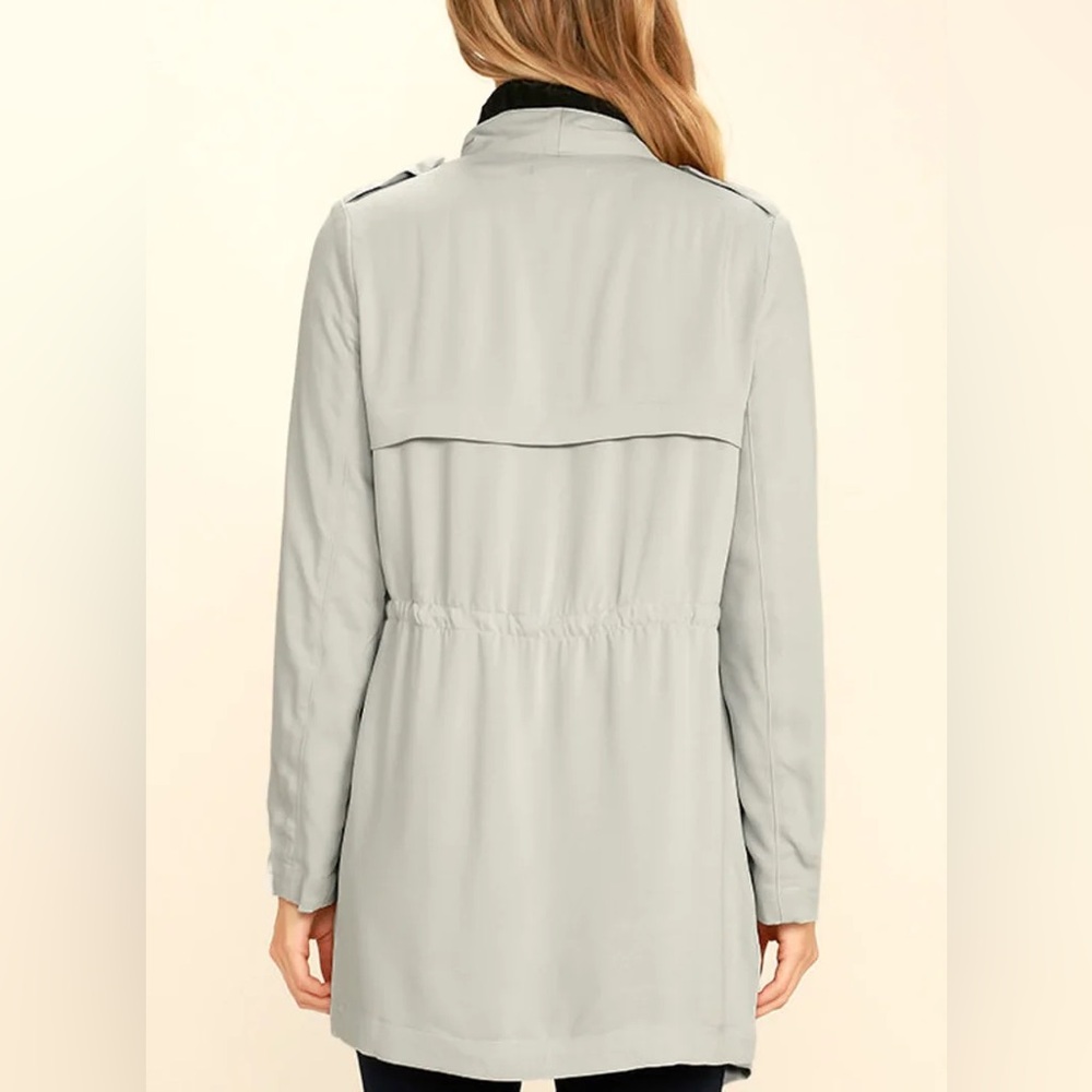 Lulus lush moonlit walk light grey jacket - Picture 6 of 8